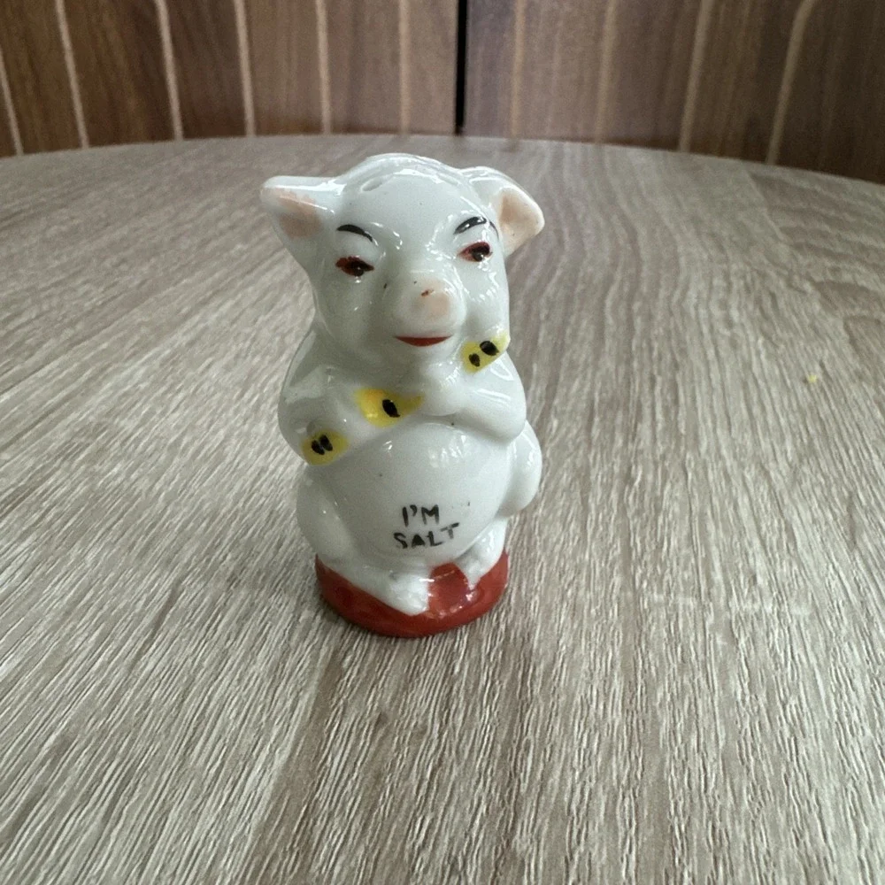 Vintage Japanese Salt Shaker Pig